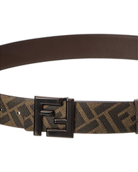 FENDI Fendi Ff Squared Leather Belt