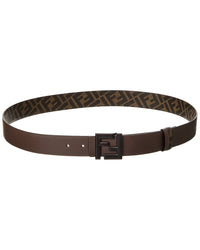FENDI Fendi Ff Squared Leather Belt