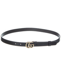 Gucci Gucci Double G Thin Leather Belt