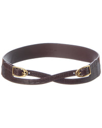 J.McLaughlin J.Mclaughlin Jimena Croc-Embossed Suede & Leather Belt