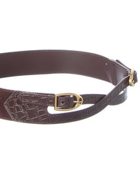 J.McLaughlin J.Mclaughlin Jimena Croc-Embossed Suede & Leather Belt