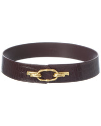 J.McLaughlin J.Mclaughlin Jayna Croc-Embossed Leather Belt