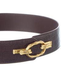 J.McLaughlin J.Mclaughlin Jayna Croc-Embossed Leather Belt