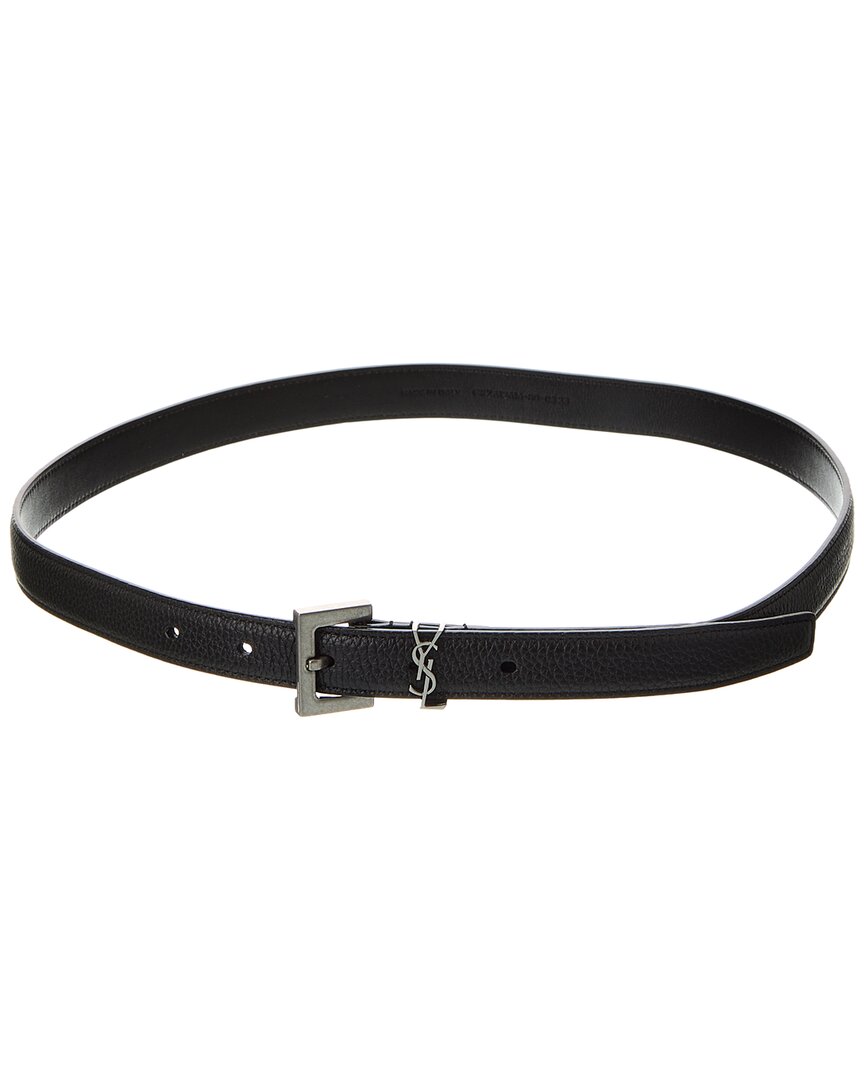 Gucci Saint Laurent Cassandre Thin Leather Belt