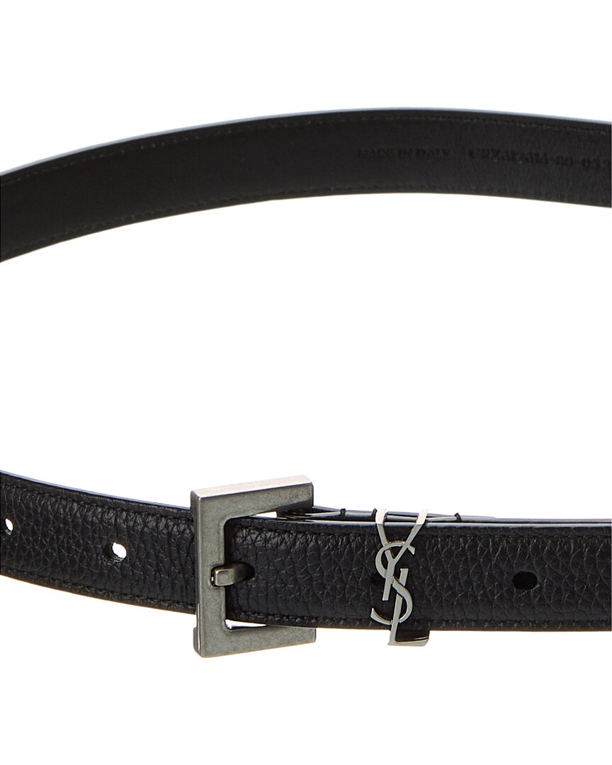 Gucci Saint Laurent Cassandre Thin Leather Belt