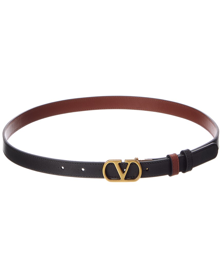 Valentino Valentino Vlogo Signature Reversible Leather Belt