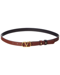 Valentino Valentino Vlogo Signature Reversible Leather Belt