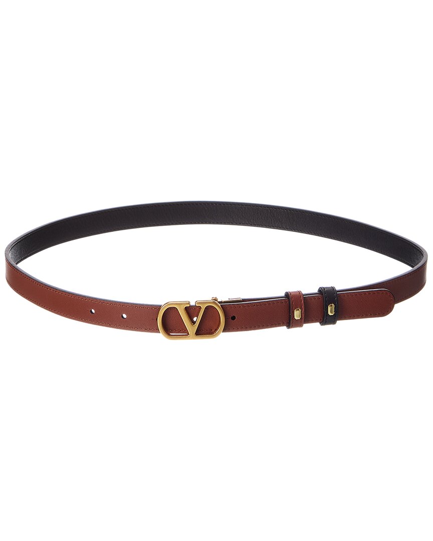 Valentino Valentino Vlogo Signature Reversible Leather Belt