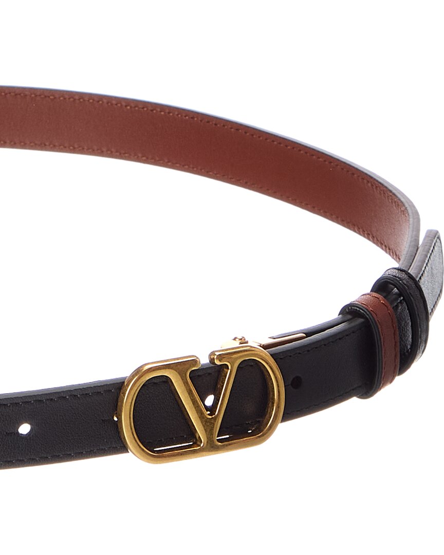 Valentino Valentino Vlogo Signature Reversible Leather Belt