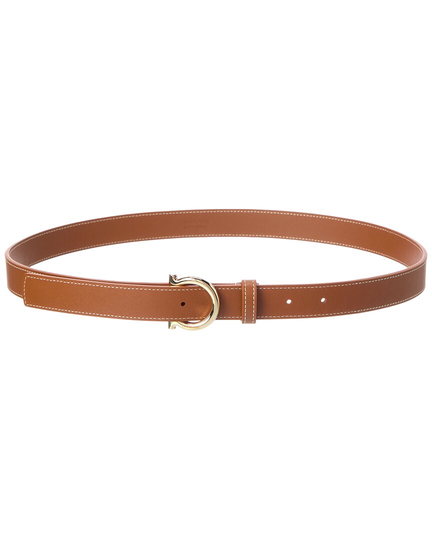 Ferragamo Ferragamo Gancini Leather Belt