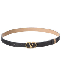 Valentino Valentino Vlogo Signature Reversible Leather Belt