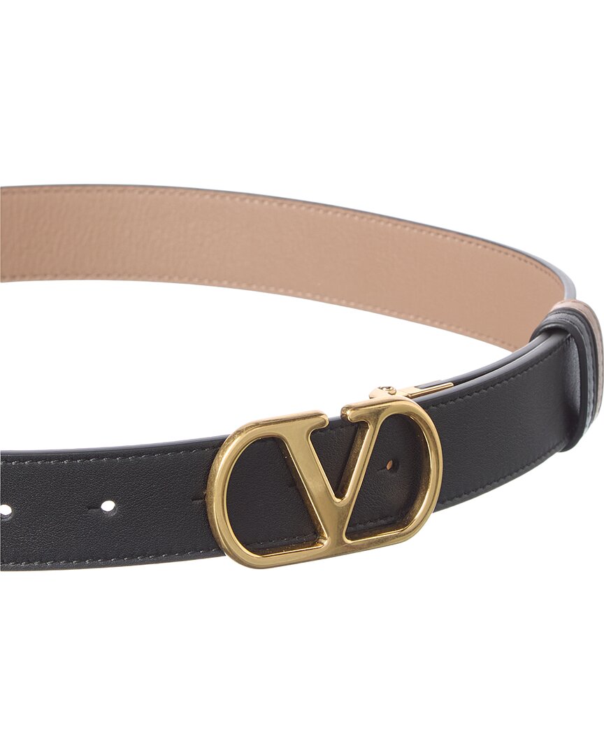 Valentino Valentino Vlogo Signature Reversible Leather Belt