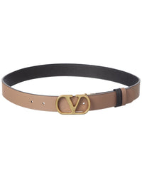 Valentino Valentino Vlogo Signature Reversible Leather Belt