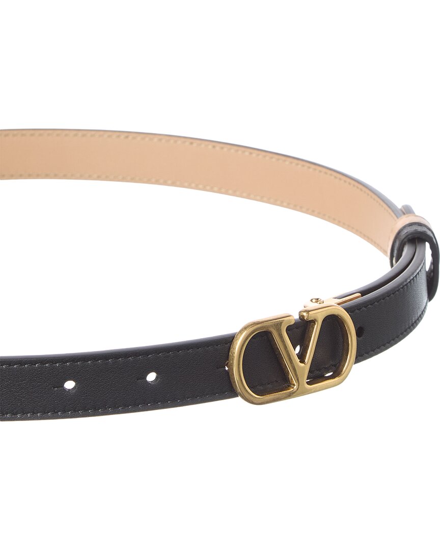 Valentino Valentino Vlogo Signature Reversible Leather Belt