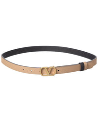 Valentino Valentino Vlogo Signature Reversible Leather Belt