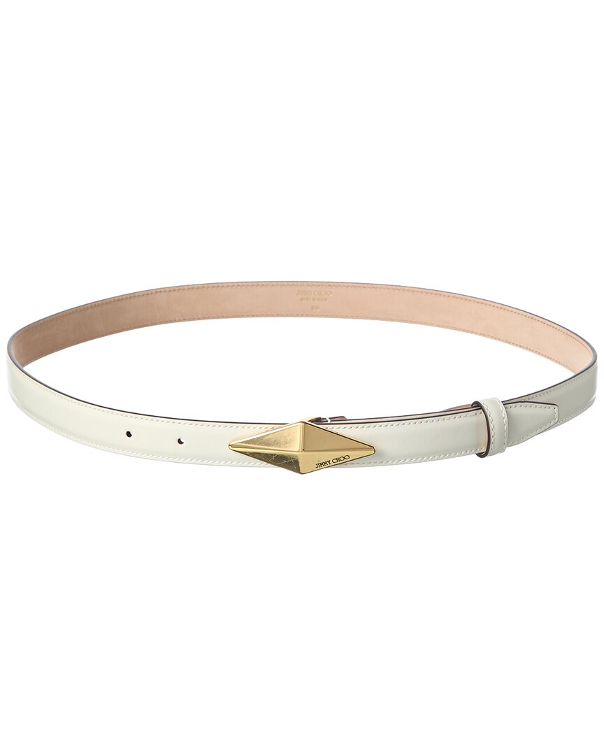 Jimmy Choo Jimmy Choo Diamond Clasp Leather Belt