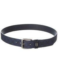 Gucci Gucci Interlocking G Detail Gg Supreme Canvas & Leather Belt