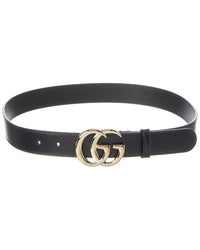 Gucci Gucci Gg Marmont Thin Leather Belt