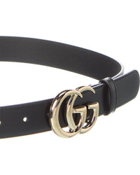 Gucci Gucci Gg Marmont Thin Leather Belt