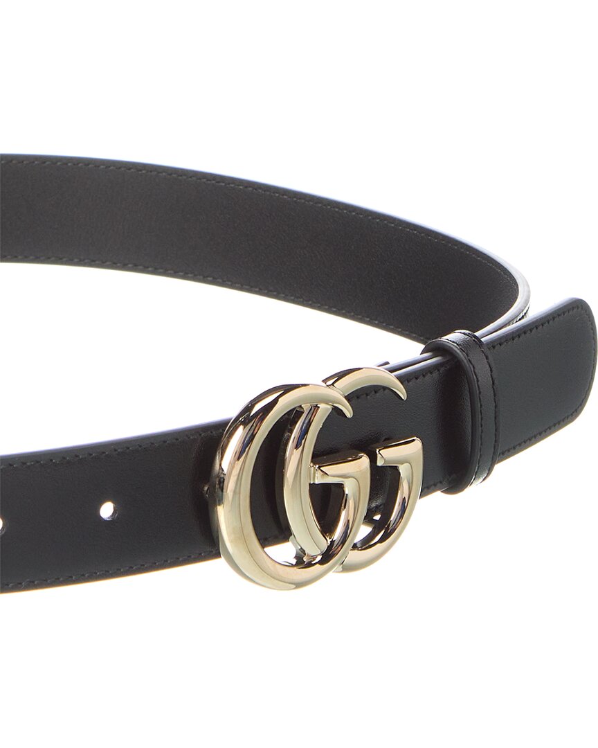 Gucci Gucci Gg Marmont Thin Leather Belt