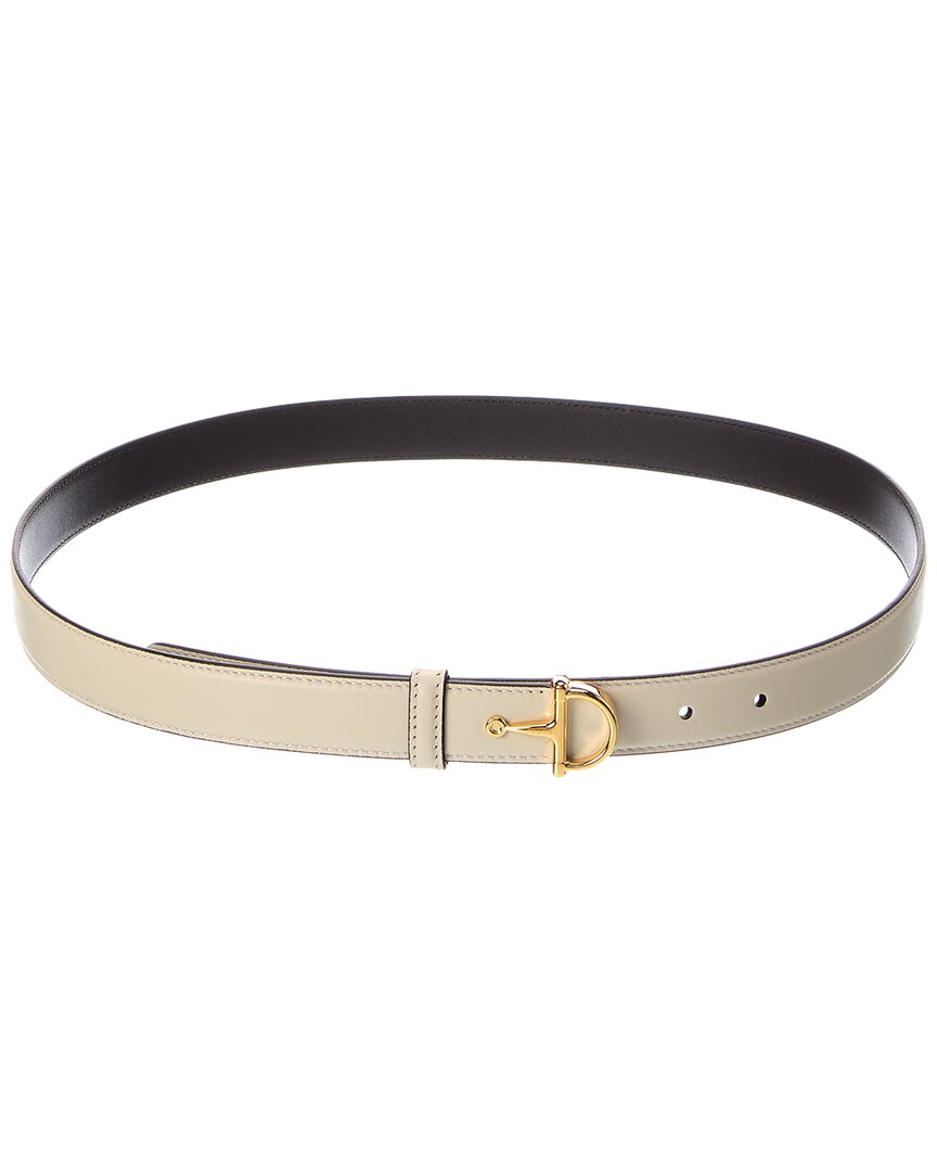 Gucci Gucci Half Horsebit Thin Leather Buckle Belt