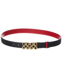 Ferragamo Gancini Reversible & Adjustable Leather Belt