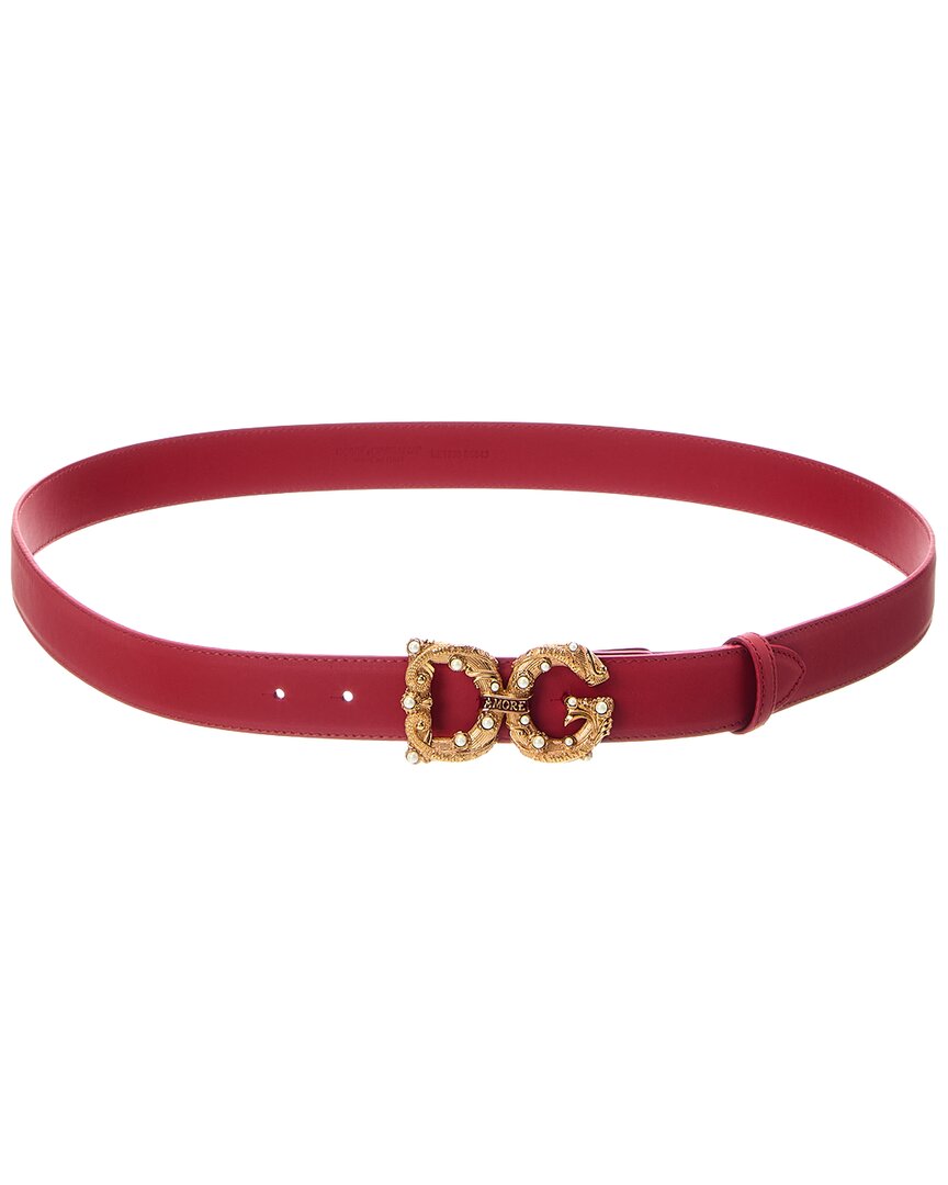 Dolce & Gabbana Dolce & Gabbana Dg Logo Leather Belt