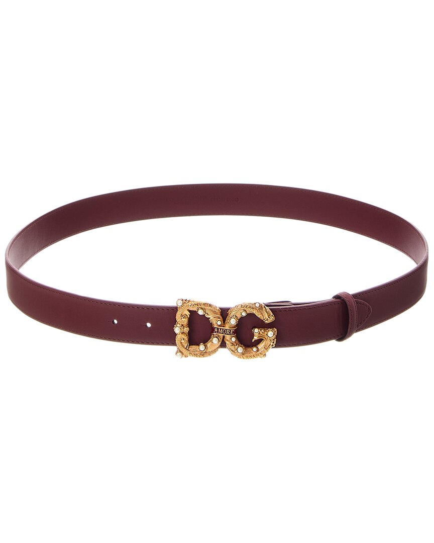 Dolce & Gabbana Dolce & Gabbana Dg Logo Leather Belt