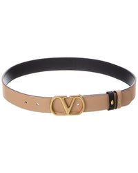 Valentino Vlogo Signature Reversible Leather Belt