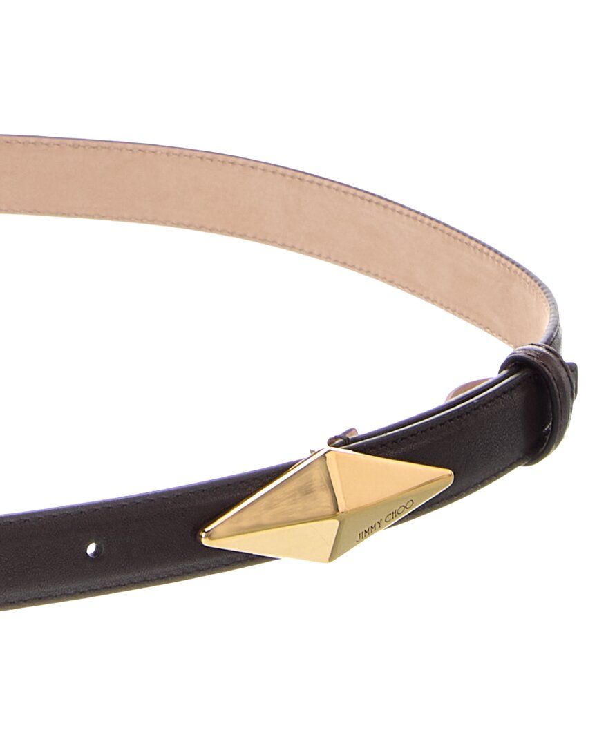 Jimmy Choo Jimmy Choo Diamond Clasp Leather Belt
