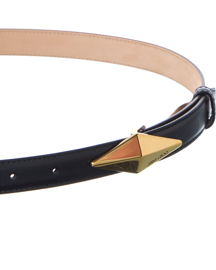 Jimmy Choo Jimmy Choo Diamond Clasp Leather Belt