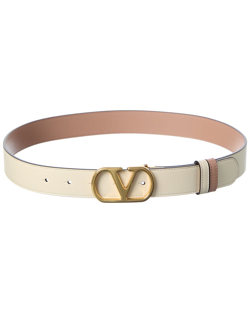 Valentino Valentino Vlogo Signature Reversible Leather Belt