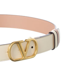 Valentino Valentino Vlogo Signature Reversible Leather Belt
