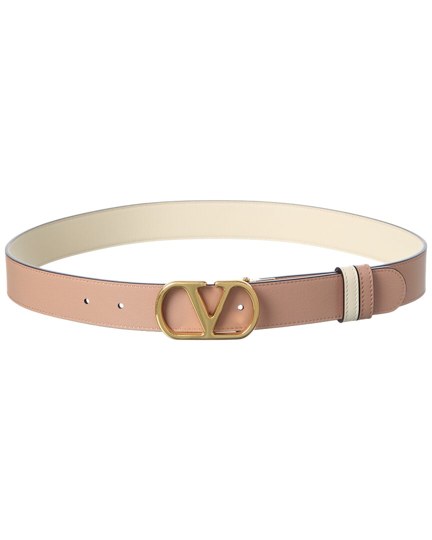 Valentino Valentino Vlogo Signature Reversible Leather Belt