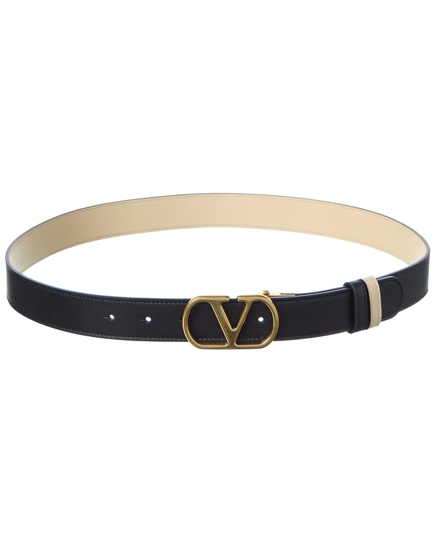 Valentino Valentino Vlogo Signature Reversible Leather Belt