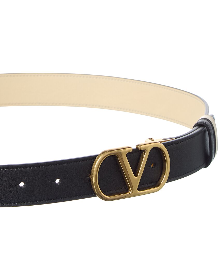 Valentino Valentino Vlogo Signature Reversible Leather Belt