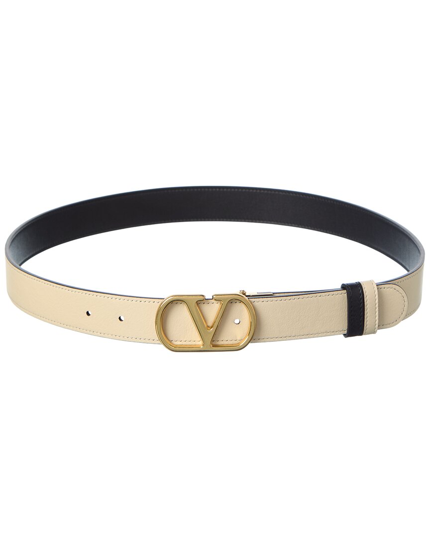 Valentino Valentino Vlogo Signature Reversible Leather Belt