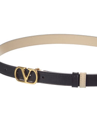 Valentino Vlogo Signature 20 Reversible Leather Belt