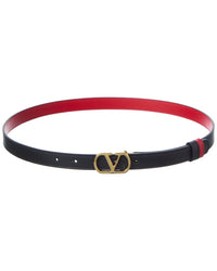 Valentino Valentino Vlogo Signature 20 Reversible Leather Belt
