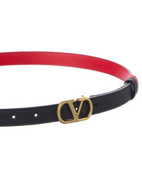 Valentino Valentino Vlogo Signature 20 Reversible Leather Belt