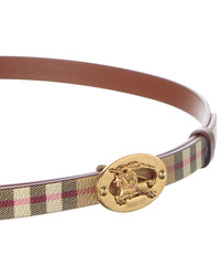 Burberry Burberry Check Reversible Check E-Canvas & Leather Belt