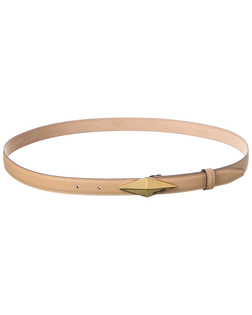 Jimmy Choo Jimmy Choo Diamond Clasp Leather Belt