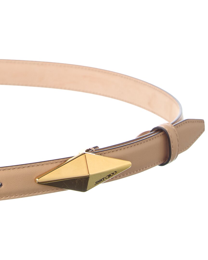 Jimmy Choo Jimmy Choo Diamond Clasp Leather Belt