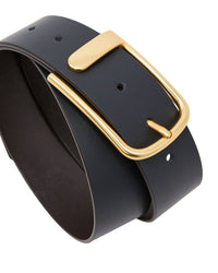 Reiss Reiss Leather Half-Keeper Belt