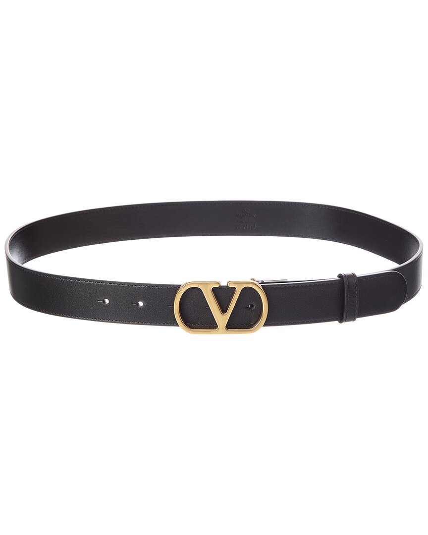 Valentino Valentino Vlogo Leather Belt