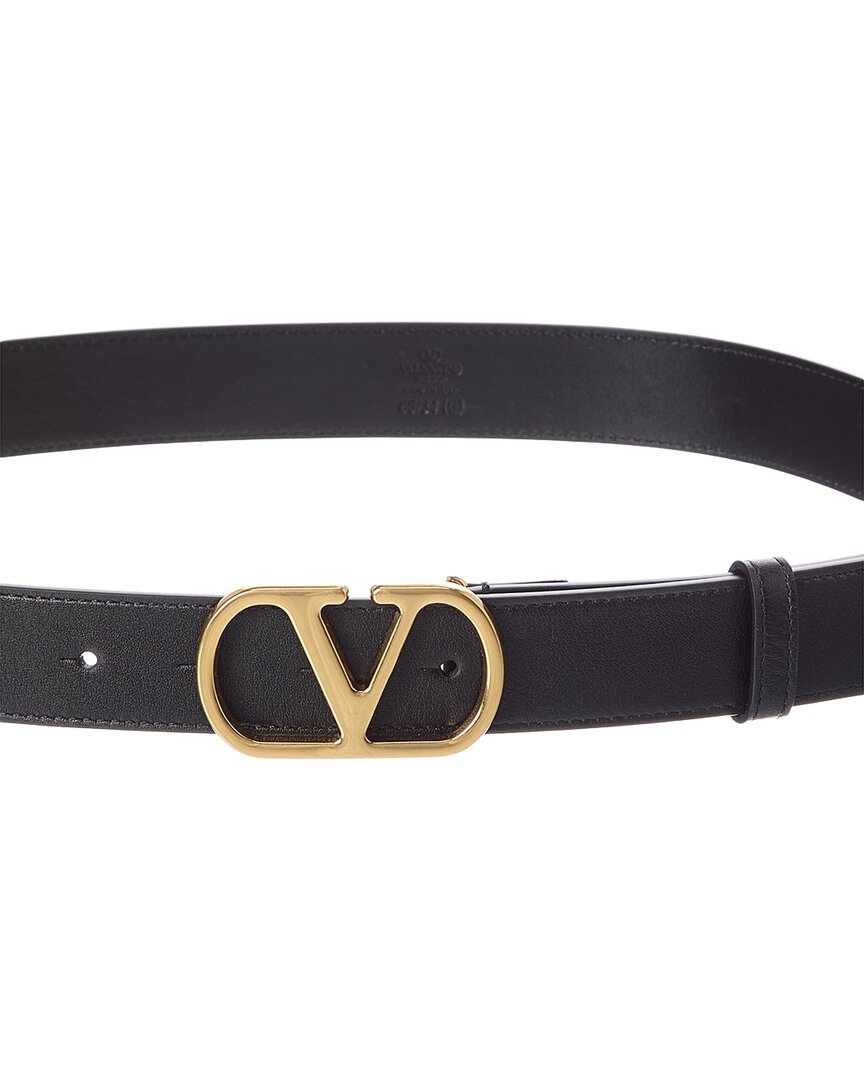 Valentino Valentino Vlogo Leather Belt