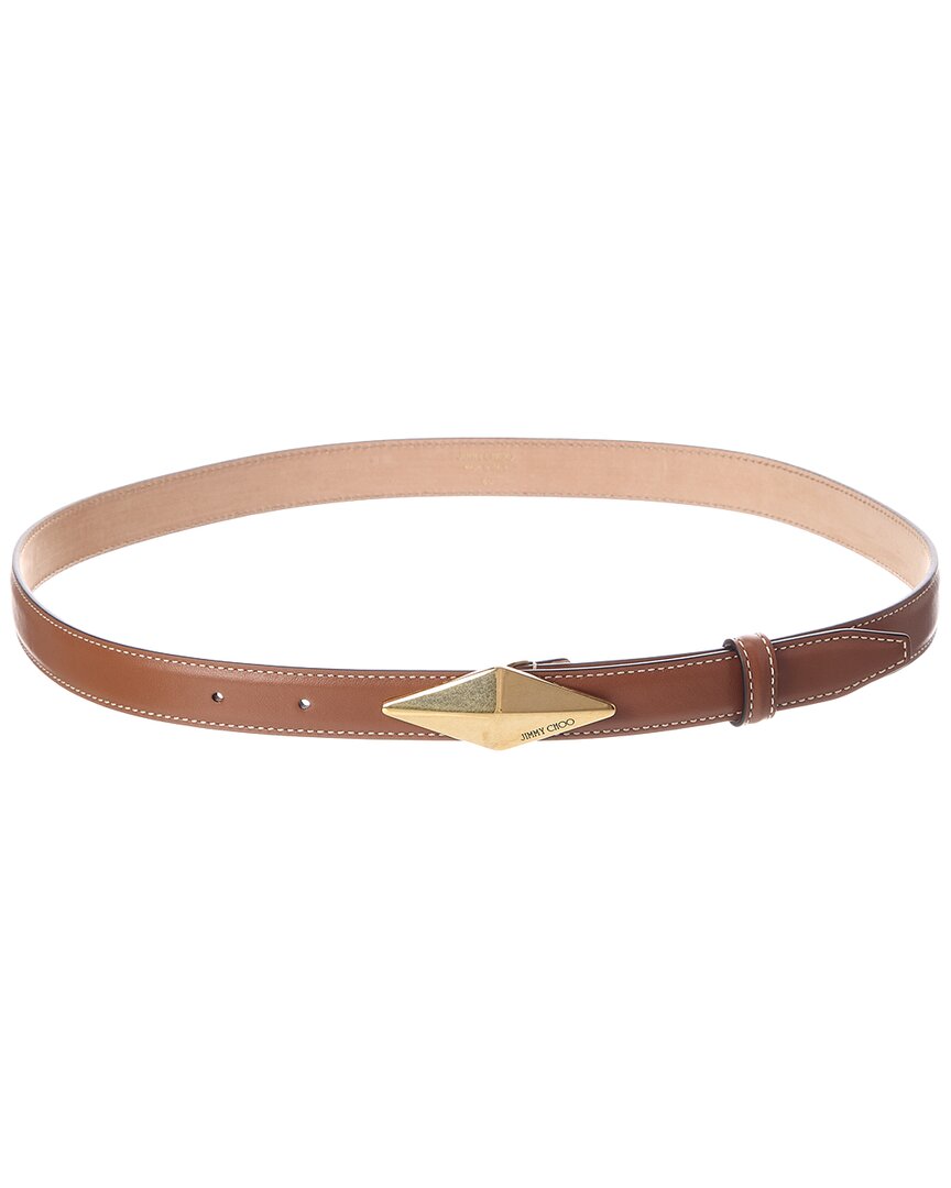Jimmy Choo Jimmy Choo Diamond Clasp Leather Belt