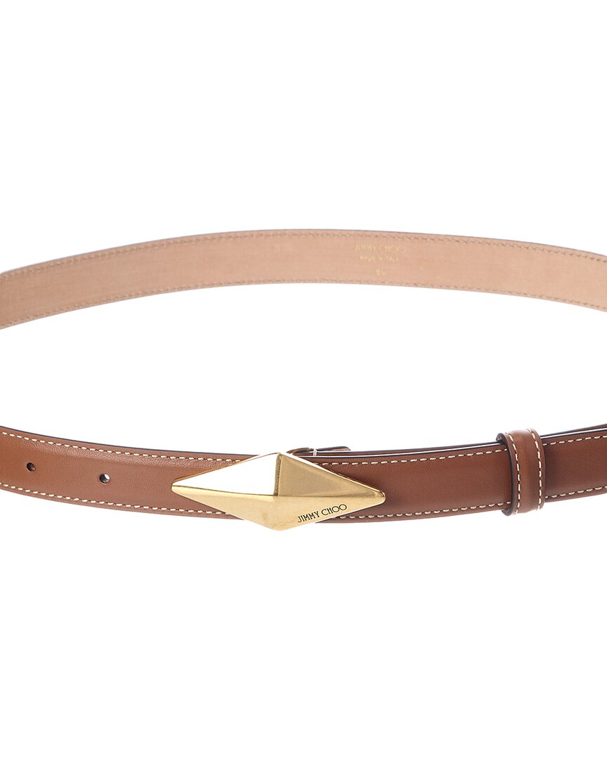 Jimmy Choo Jimmy Choo Diamond Clasp Leather Belt