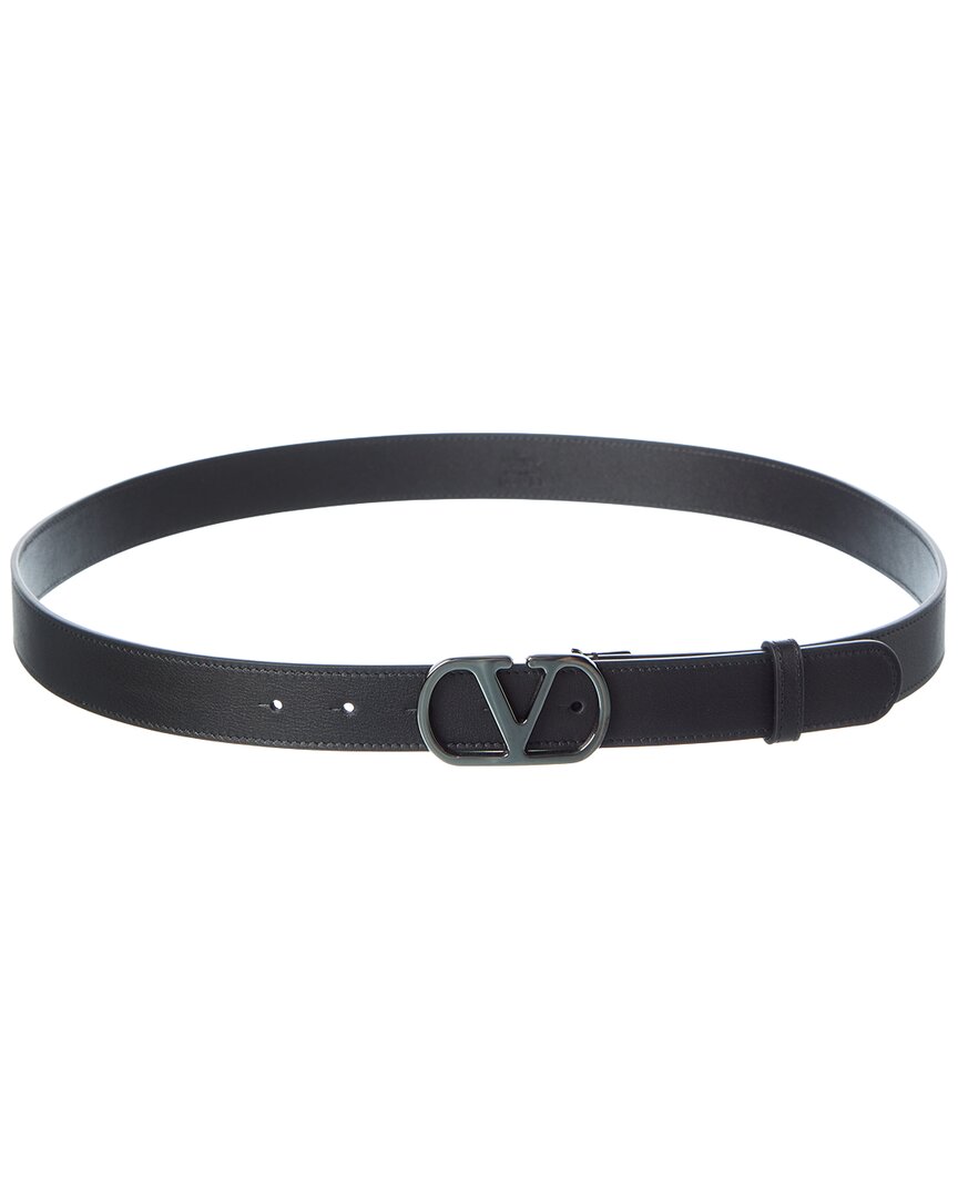 Valentino Valentino Vlogo Signature Leather Belt