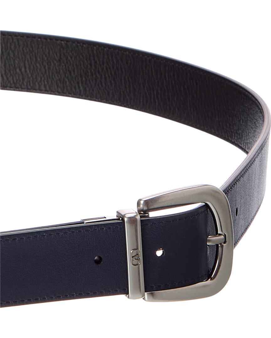Valentino Valentino Vlogo Reversible Leather Belt